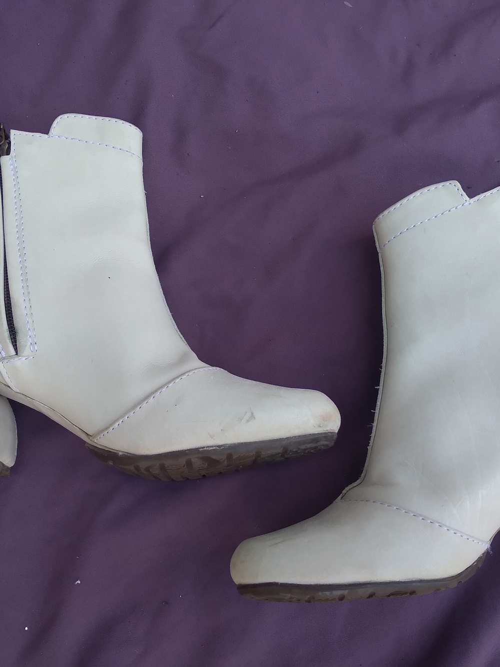 Women’s Cream Ankle Booties - Sleek Everyday Boot
